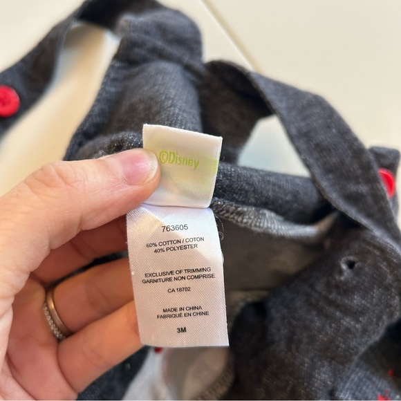 3 for $30 Disney Baby Mickey Mouse Soft Overalls Sz 3m - Picture 3 of 3